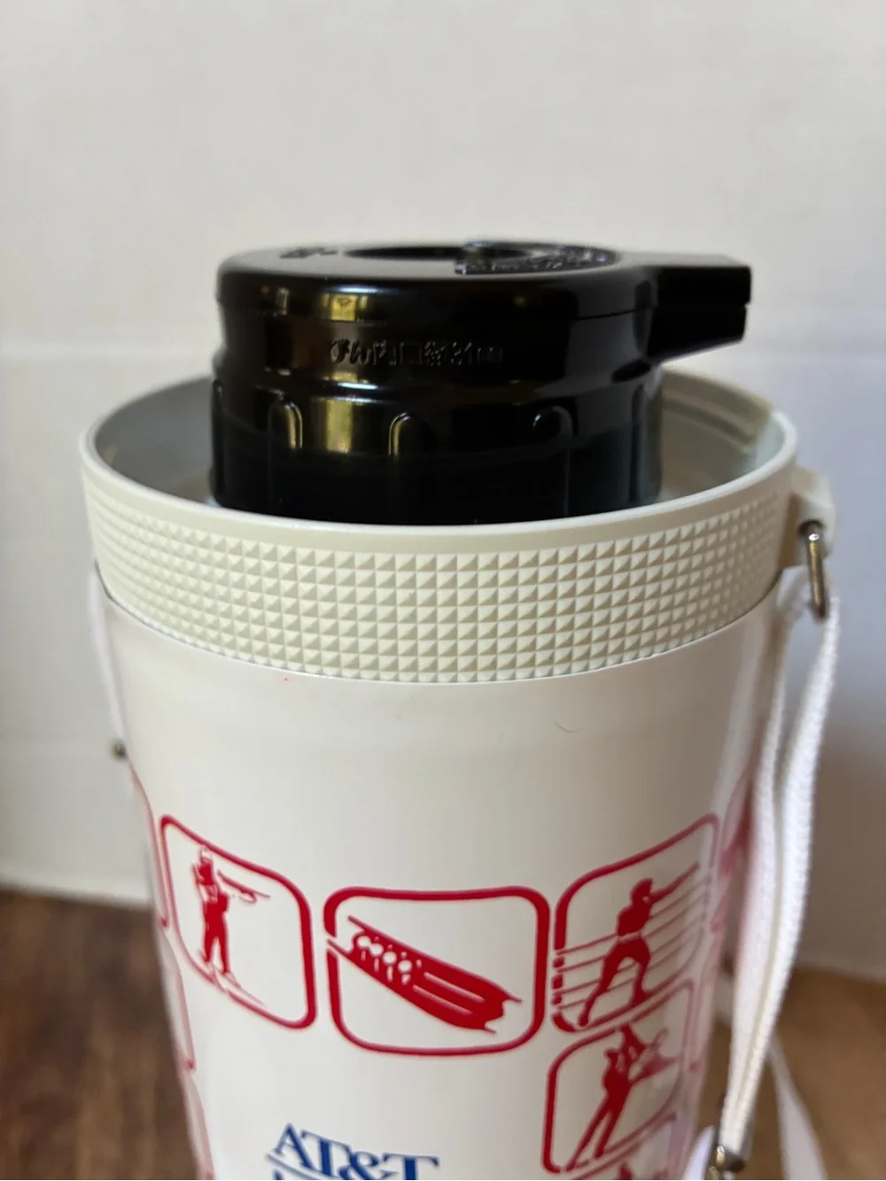 VTG Tiger Vacuum Thermos Bottle 1992 Olympics USA Mikasa Japan Strap RARE